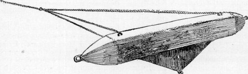 Dirigible kite-drawn buoy