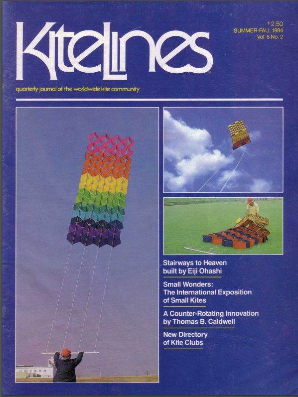 Cover KiteLines Summer-Fall 1984 featuring Eiji Ohashi and Stairway to Heaven