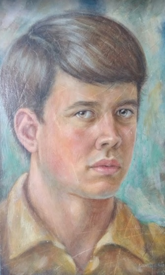 Self-portrait of young Dave Santos